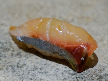 A photo of shima aji nigiri