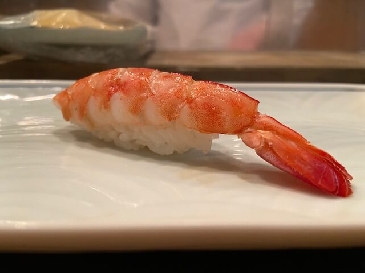 A photo of  Whiteleg shrimp nigiri